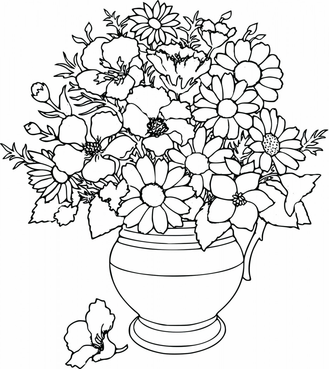 Simple Flower Coloring Pages Free ~ Cute Printable Coloring Pages