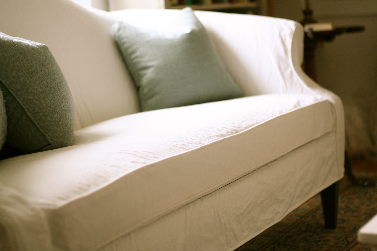 White Camel Back Couch Slipcovers By Shelley