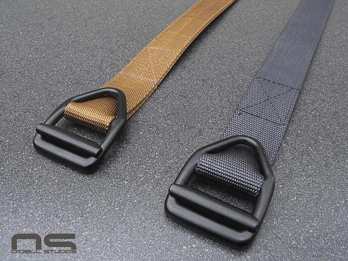Prairie and graphite color nylon gun belt aluminum buckles
