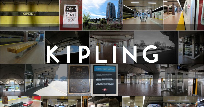 Photo gallery of the TTC's Kipling subway station in Toronto, Ontario