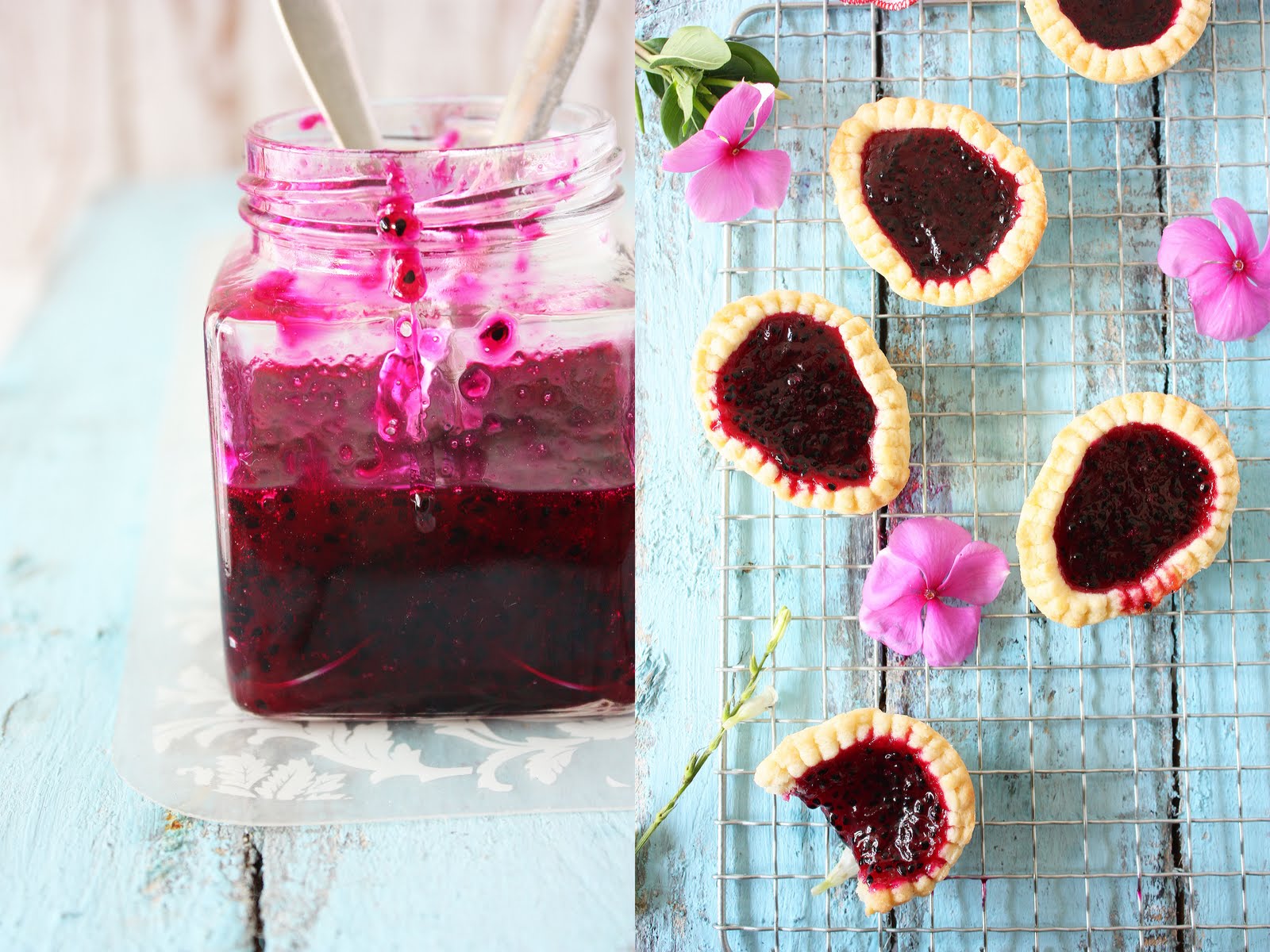 Cherry on a Cake DRAGON FRUIT JAM AND DRAGON FRUIT TARTLETS