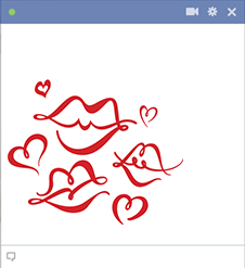 Kisses sticker for Facebook
