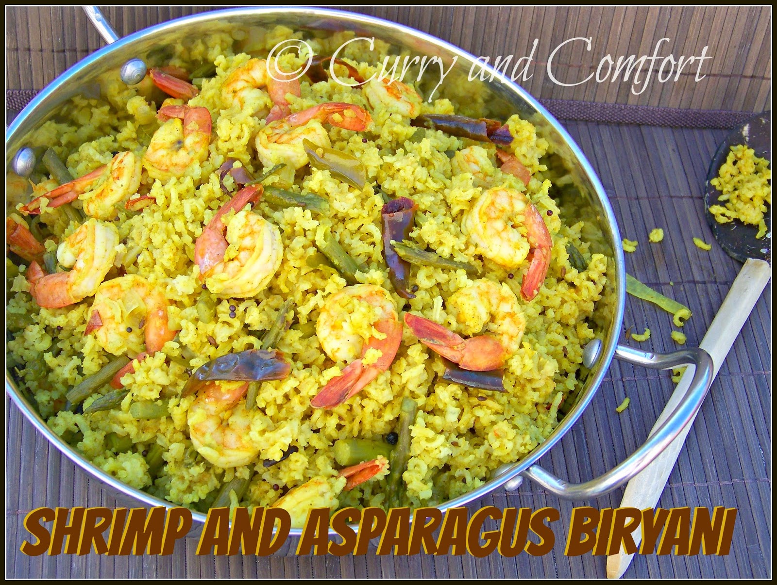 Kitchen Simmer Shrimp and Asparagus Biryani