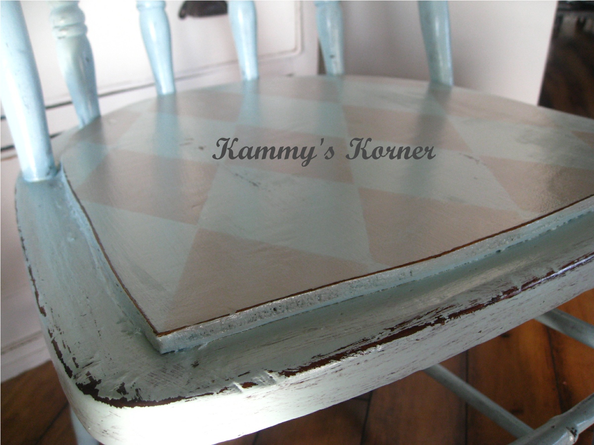 Kammy's Korner Shabby Harlequin Chair