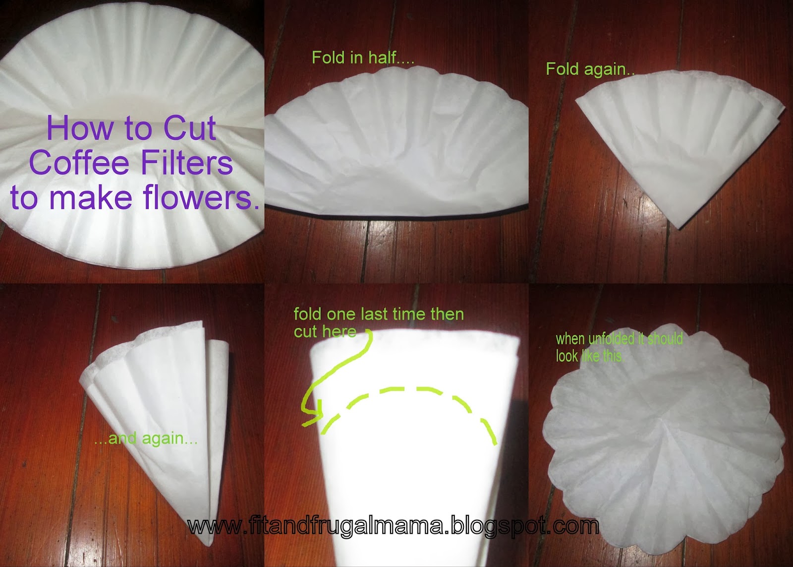Fit and Frugal Mama Coffee Filter Flowers