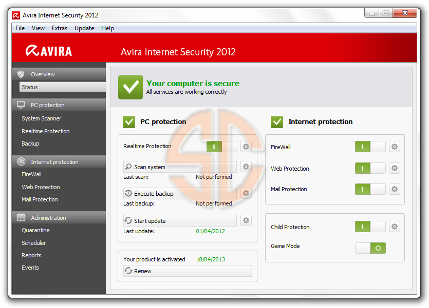 Avira Internet Security 2012 12.0.0.1088 Full License Key
