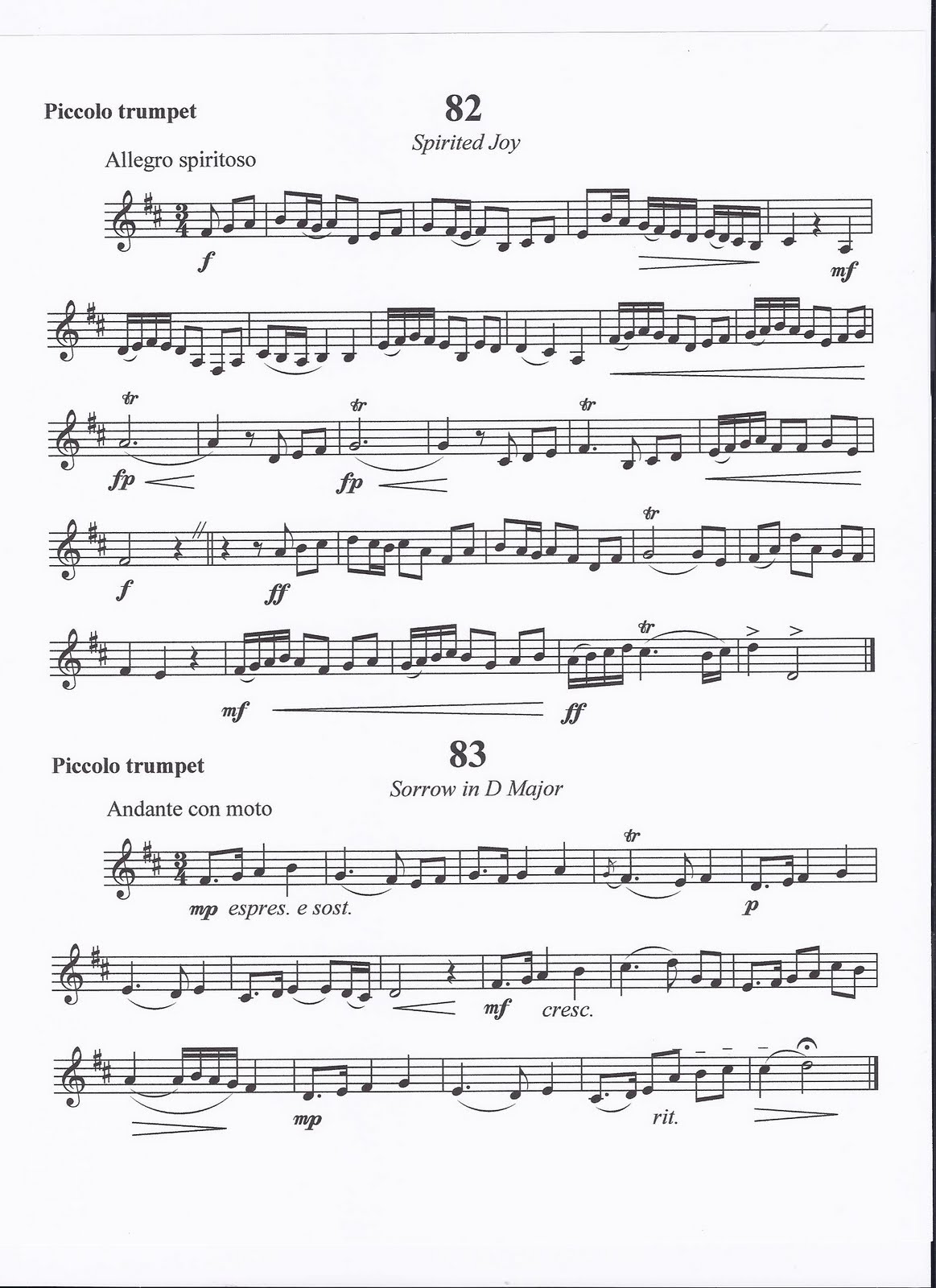 trumpet etude