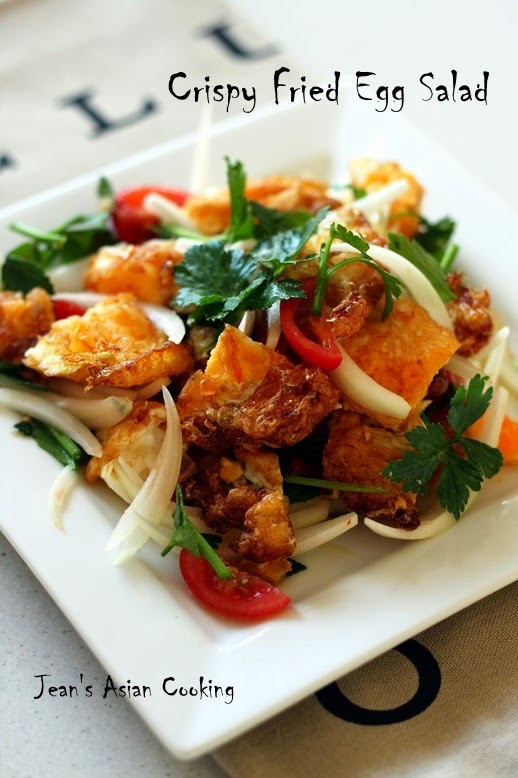 Jean's Asian Cooking Crispy Fried Egg Salad