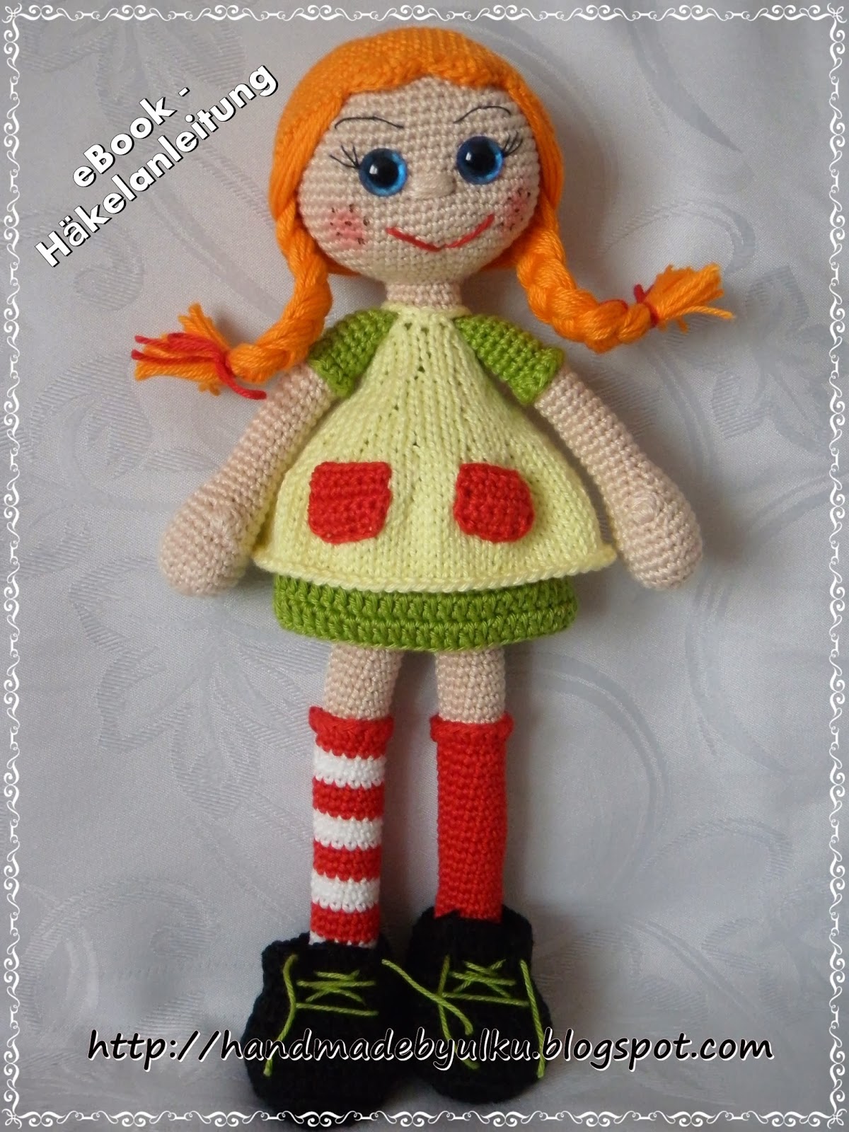 Handmade by ulku: Amigurumi Hakelanleitung Pippi / Pattern ...