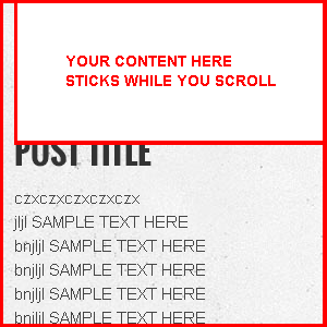 My Weebly Tricks Weebly Tricks 53 Sticky Content On Scroll