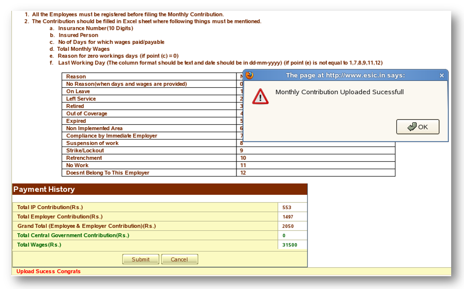 ESIC Employer Portal Guide How to submit the Monthly Contribution in