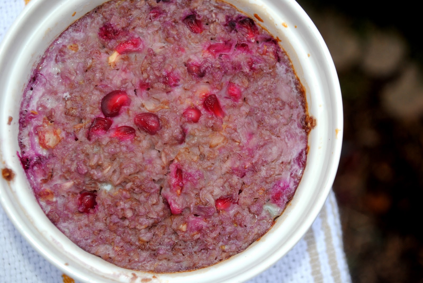 Pomegranate Baked Oatmeal Fit Foodie Finds