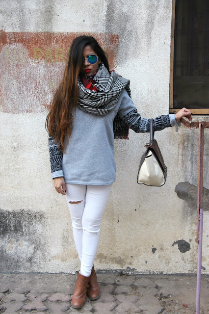 fashion,Warm Winter Outfit, winter fashion trends 2015, double sided plaid scarf, plaid scarf,round sunglasses, fleece top,white ripped skinny jeans,delhi fashion blogger,delhi blogger, indian fashion blogger, beauty , fashion,beauty and fashion,beauty blog, fashion blog , indian beauty blog,indian fashion blog, beauty and fashion blog, indian beauty and fashion blog, indian bloggers, indian beauty bloggers, indian fashion bloggers,indian bloggers online, top 10 indian bloggers, top indian bloggers,top 10 fashion bloggers, indian bloggers on blogspot,home remedies, how to