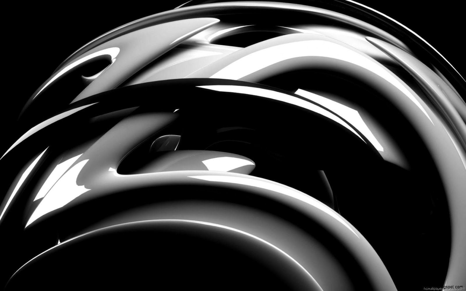 3D Abstract Black and White 3D Abstract Black and White