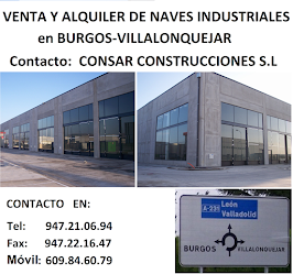 VENTA Y ALQUILER DE NAVES INDUSTRIALES EN BURGOS POLIGONO INDUSTRIAL DE VILLALONQUEJAR