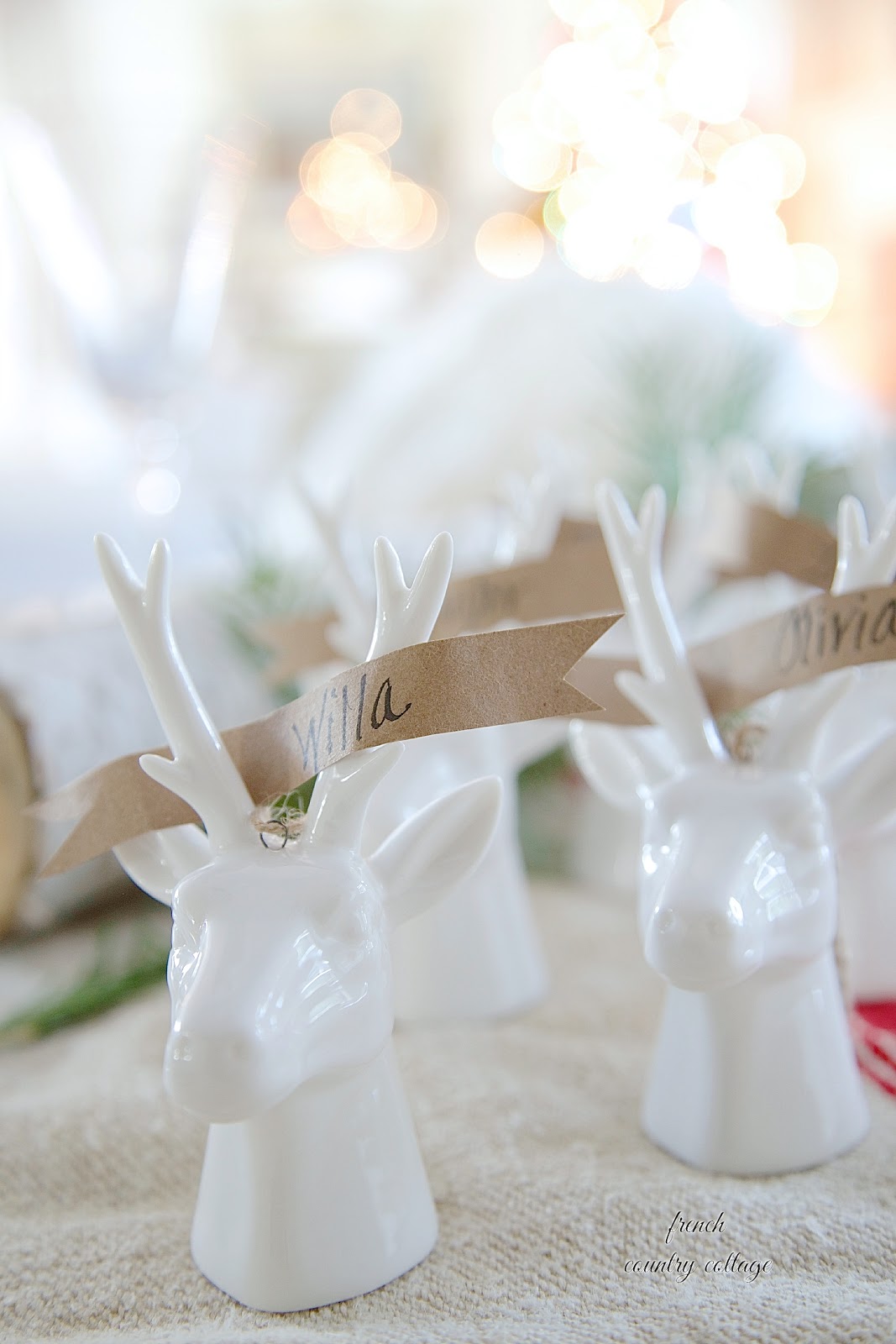 Reindeer place card holders FRENCH COUNTRY COTTAGE