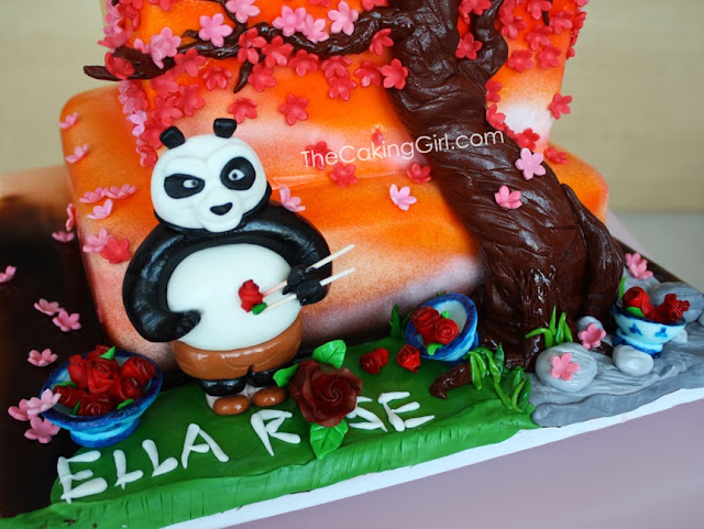 kungfu panda theme cake, www.thecakinggirl.ca kungfu panda theme cake for girl