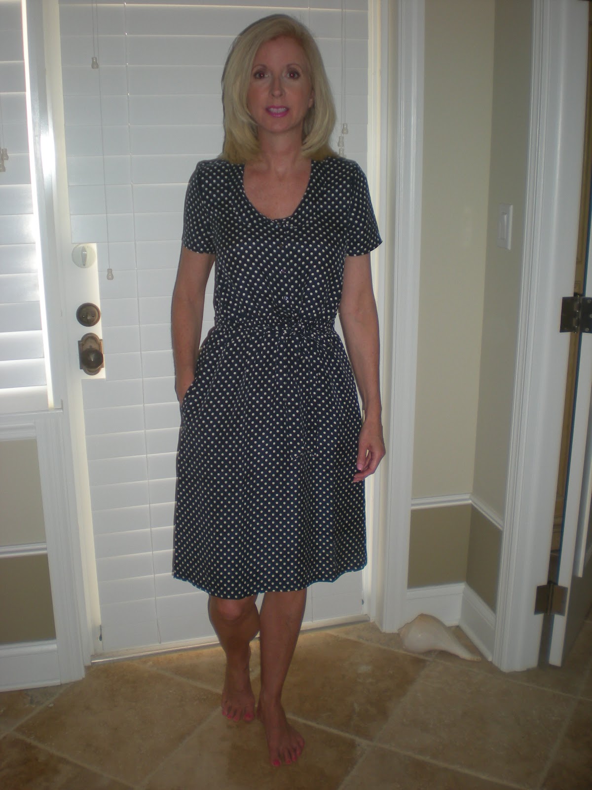 lands end polka dot dress