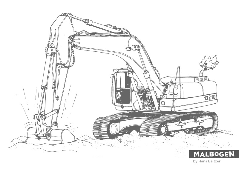 malbogen Bagger / digger malbogen Bagger / digger