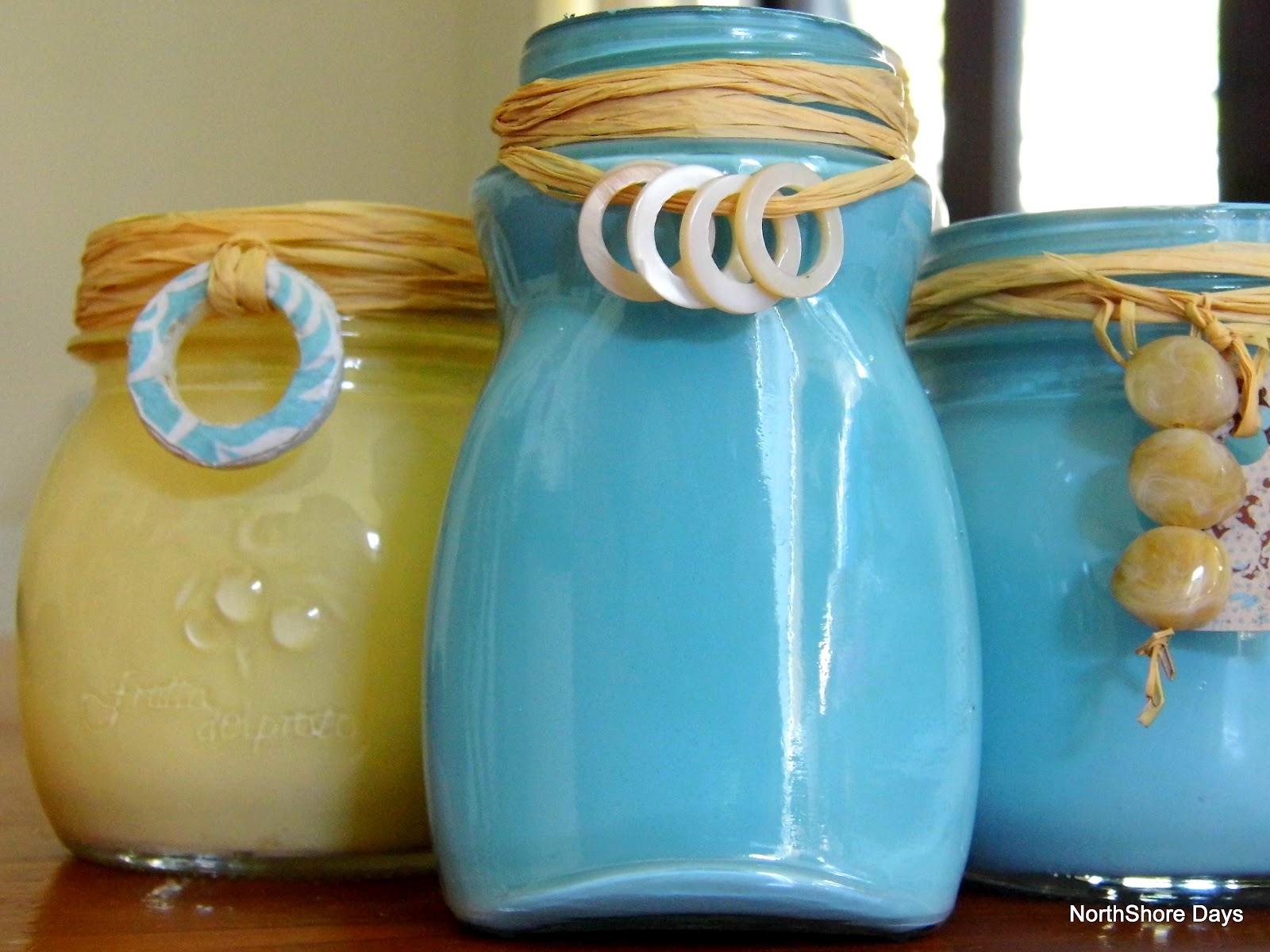 NorthShore Days..... Painted Jars Inspired by the Beach