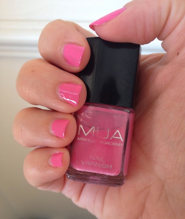 BeautySwot MUA Nail Polish in Bright Pink Nails Of The Day