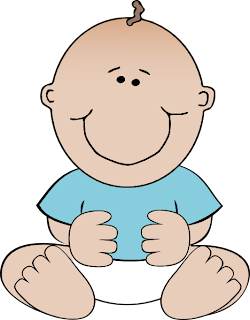 Happy Baby :: Clip Art :: Line Drawing :: Outline