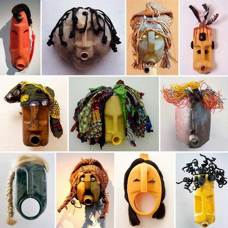 Bricoco de Lolo Masque avec des contenants recyclées