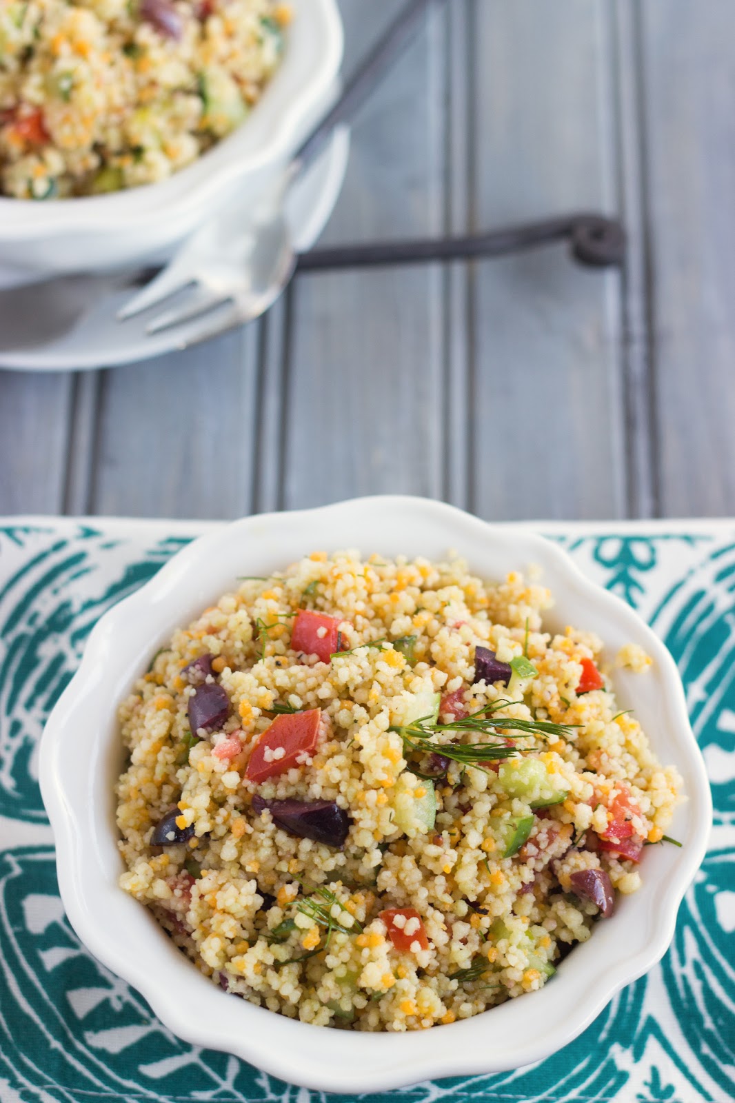 Mediterranean Couscous Salad Cooking on the Front Burner