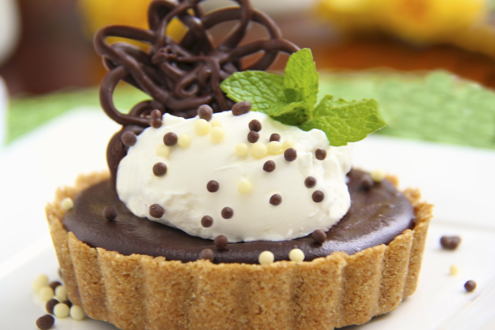 Guest Post Peanut Butter Tart with Shortbread Crust & Chocolate
