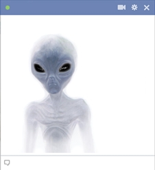 Alien for Facebook chat, status, comments and private messages Facebook Alien Emoticon