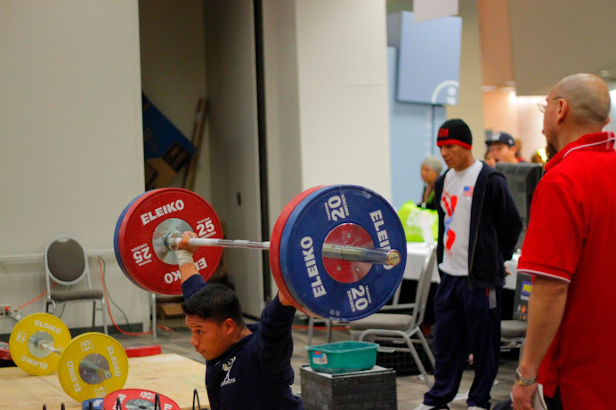 Ivan in the Warm-up room with the Andica Brothers