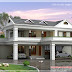 2 storey sloping roof home plan