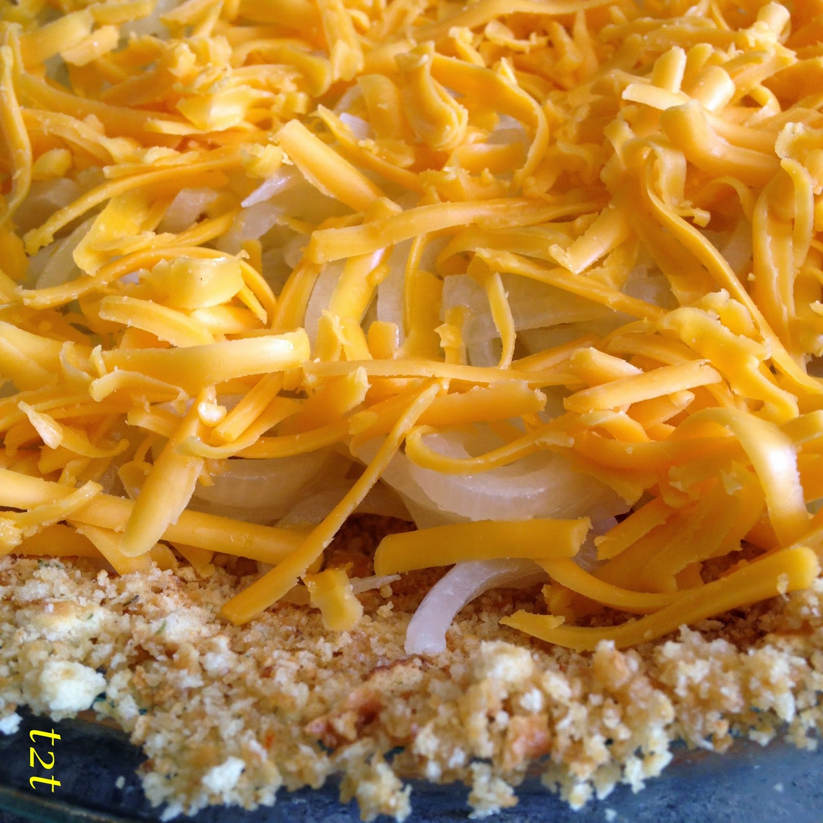 Turnips 2 Tangerines Cheddar and Ritz Cracker Vidalia Onion Pie