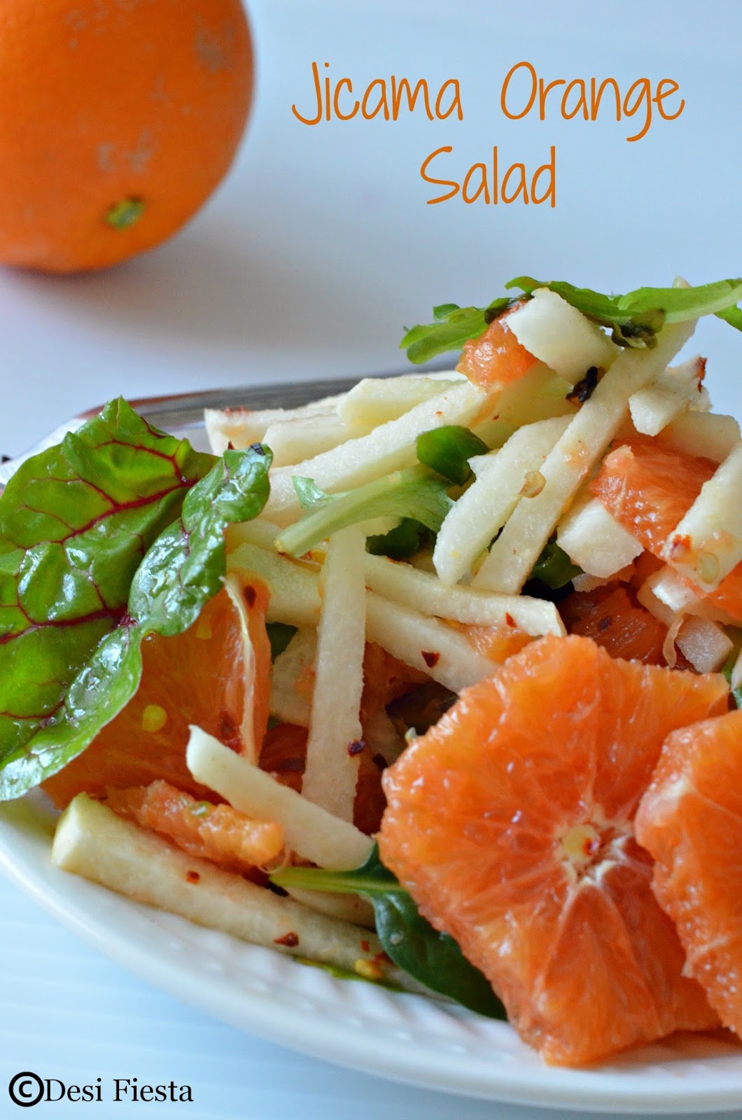 Desi Fiesta Jicama Orange Salad Salad