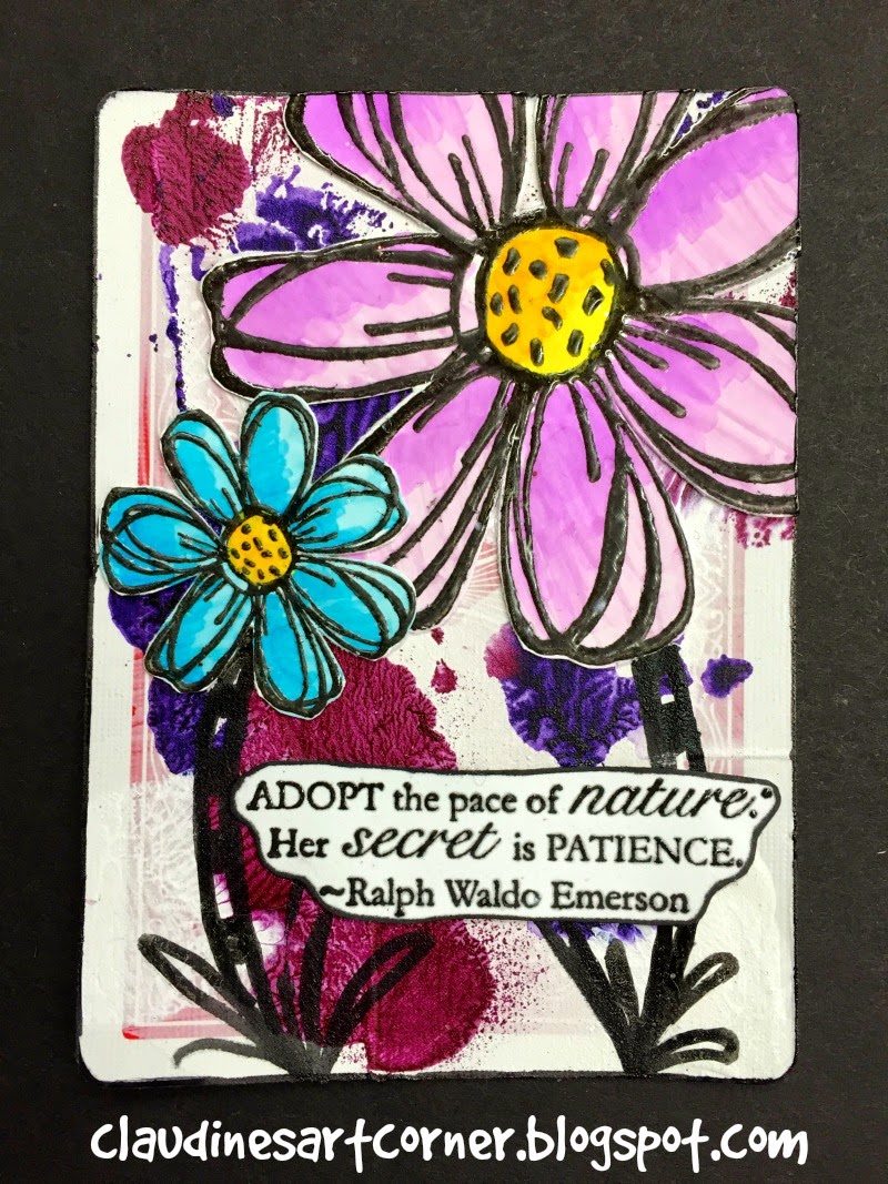 Claudine's Art Corner Altered Playing Card Challenge Week 18