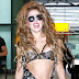 Lady Gaga flies to London in a plunging star-spangled jumpsuit as she gears up to open iTunes Festival