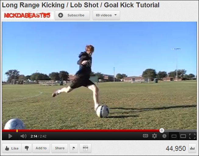 Soccer For Parents Mechanics of a long range kick