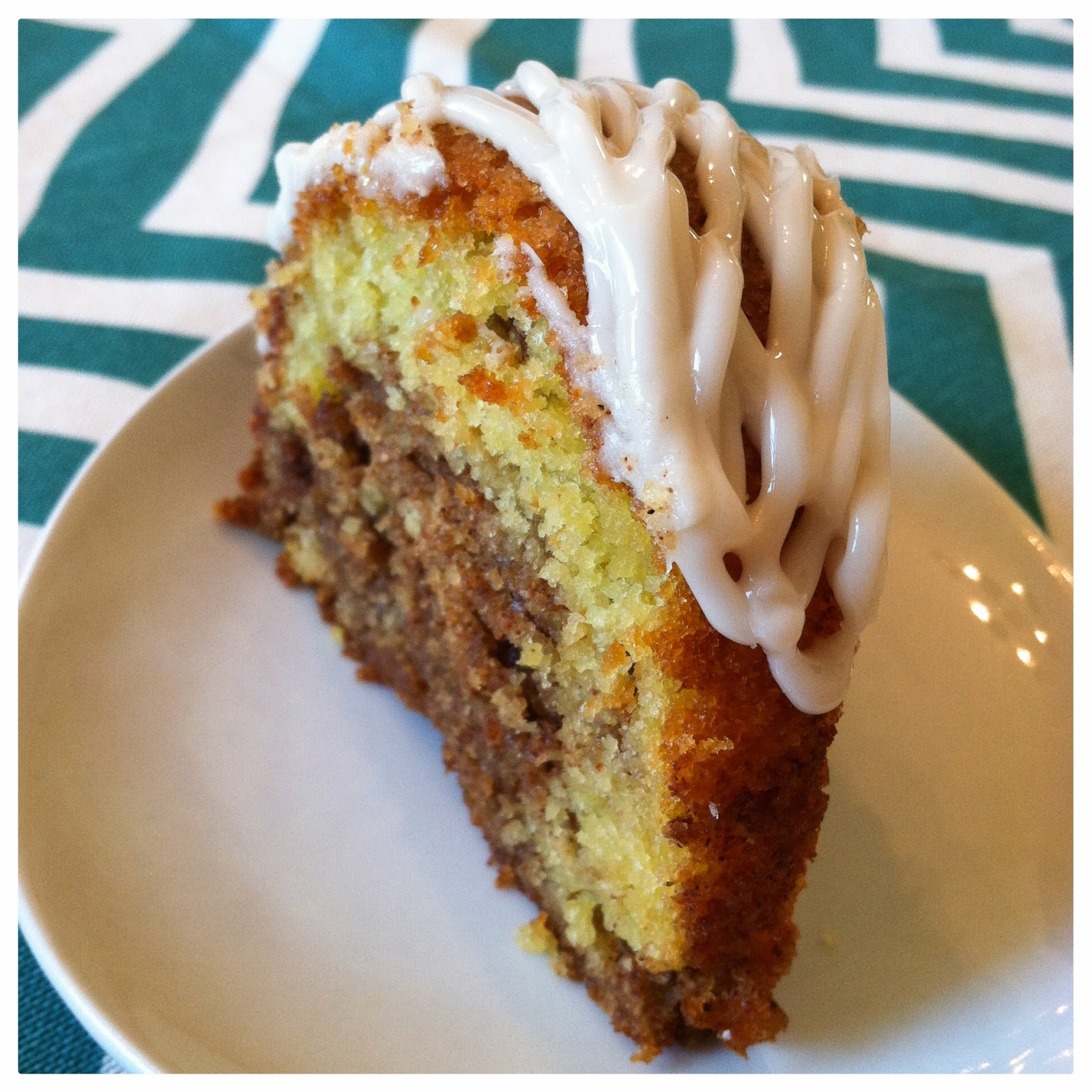 Courting Contentment Cinnamon Swirl Bundt Cake with Vanilla Glaze