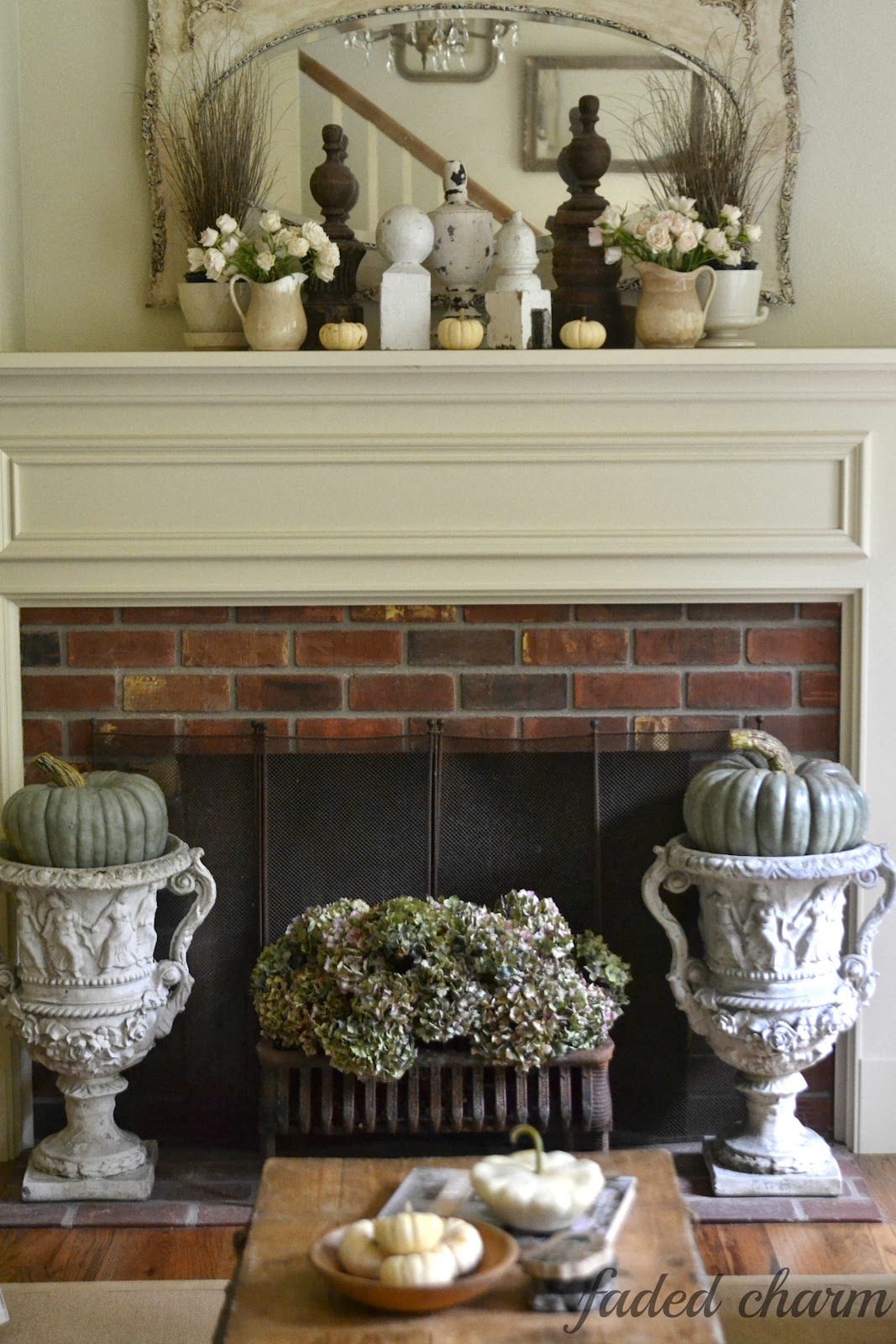 Faded Charm Fall Mantel
