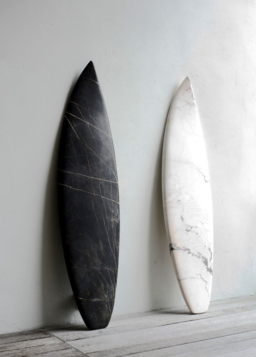 Pssst Surfboard Sculptures by Reena Spaulings