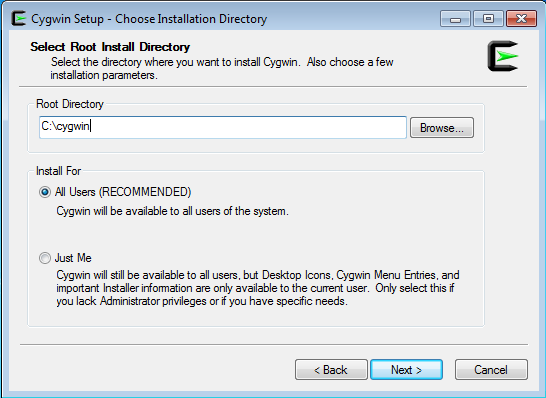 Cygwin offline installer x64