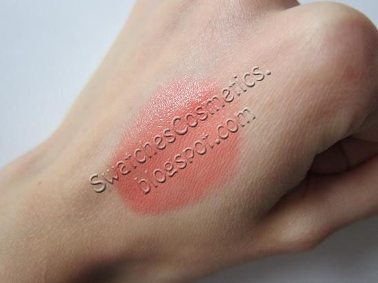  Swatches Cosmetics Свотчи Косметики Губная помада для губ Lipstick Lancome №318 Sweet Marmalade