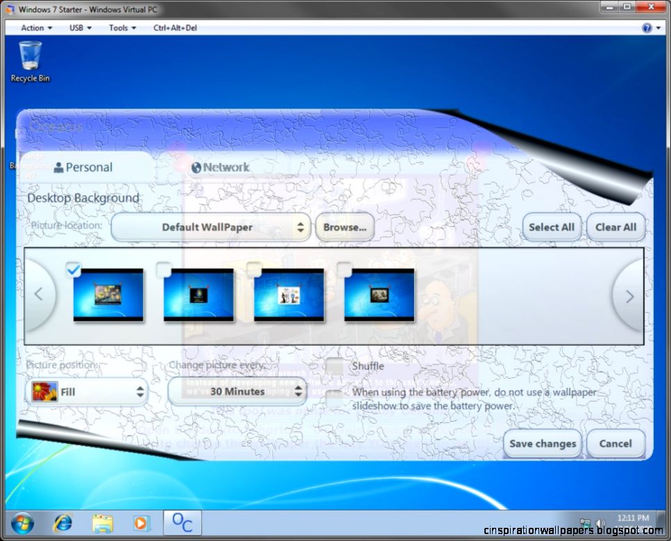 Desktop Background Wallpaper Change in Windows 7 Starter Desktop Background Wallpaper Change in Windows 7 Starter