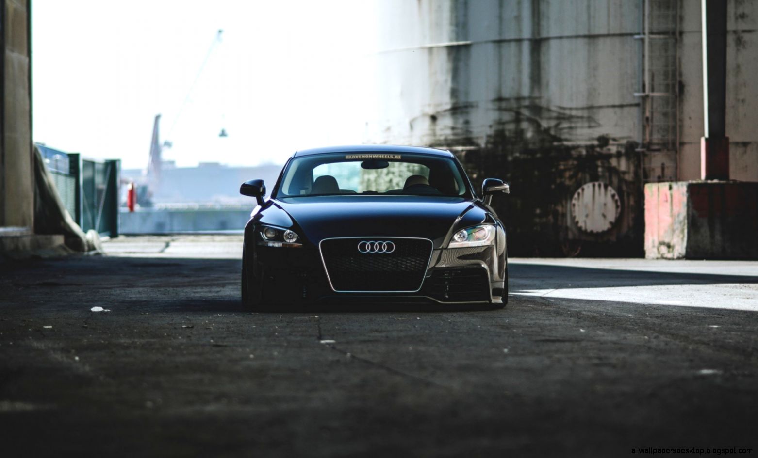 Audi Tt Black Car Front Hd Wallpaper