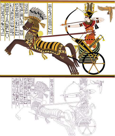 Jeroglíficos de Ramsés II vectoriales