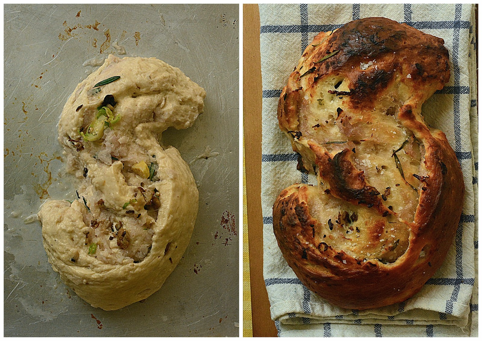 nodesserts Onion and mushroom stuffed bread