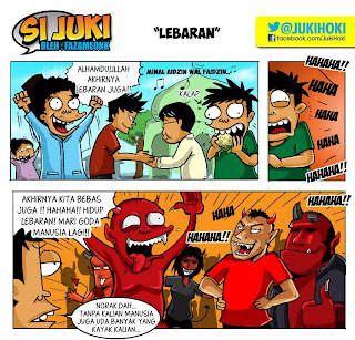 Gambar Lucu, Komik lucu si Juki selesai lebaran Gambar Lucu, Komik lucu si Juki selesai lebaran
