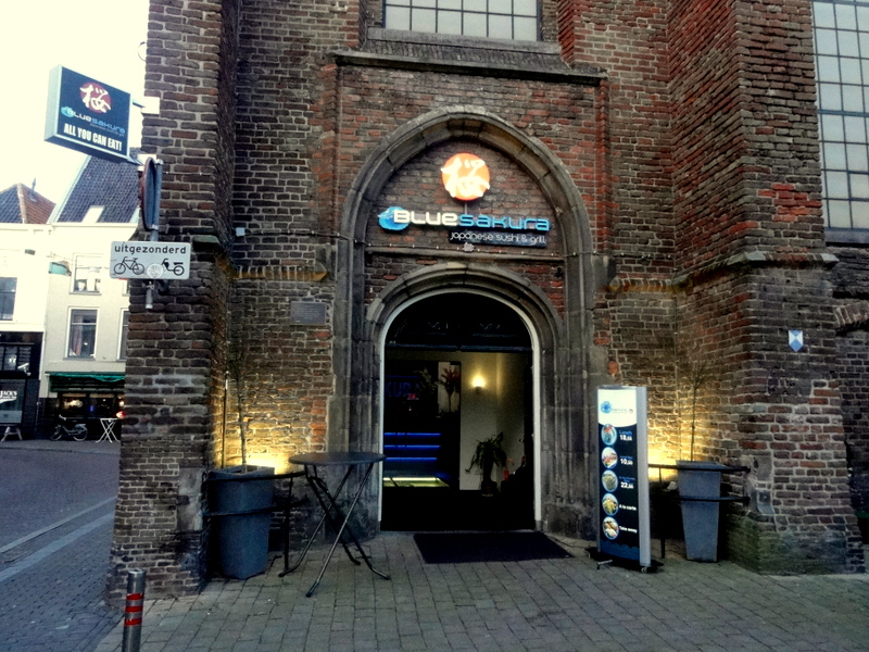 Blue Sakura in Zwolle, Netherlands Japanese Eat All You Can Restaurant in a Church Travel and
