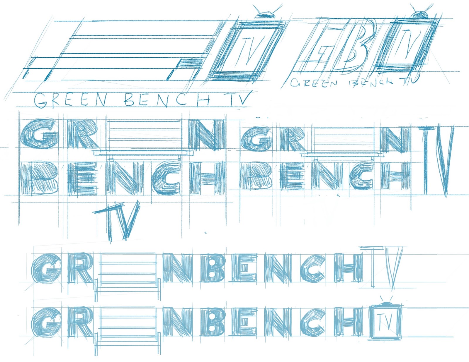 Logo Design Green Bench Tv