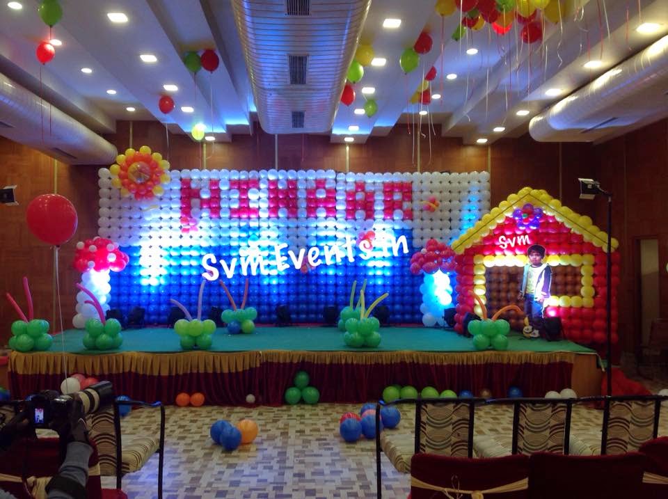 Svm Events Balloon Decorations in Hyderabad Vijayawada Balloon Walls
